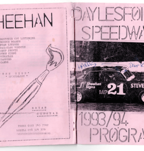 1993 1994 Daylesford Speedway Season Program