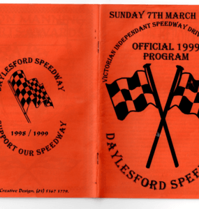 1999-03-07 Daylesford Speedway Program 7th March 1999